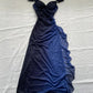 Charming Navy Blue Ombre Long Prom Dress Evening Dress      S5259