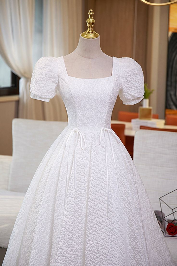 A-Line Homecoming Dress, Cute Short Sleeve Evening Dress         S5291