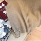 Retro stand-up collar knitted vest for women new design simple zipper sweater vest trendy      S5006
