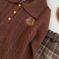 Embroidered long-sleeved sweater      S4734