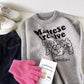 Fashionable cute jacquard soft casual round neck long-sleeved sweater      S4699