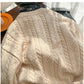 embroidered round neck sweater jacket for women soft knitted cardigan     S4807