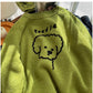 cartoon embroidered round neck sweater for women sweet design sweater      S4820
