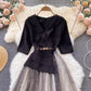New mesh dress for women mid-length skirt    S4565