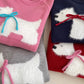 Cartoon round neck sweater soft long-sleeved sweater top     S4690