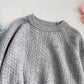 round neck sweater casual solid color sweater top    S4695