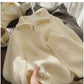 Solid color half-zip sweater jacket for women short knitted top  S4868