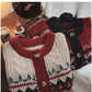 jacquard round neck knitted cardigan for women Christmas red sweater jacket      S4808