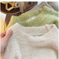 Solid color soft sweater for women knitted top      S4816