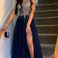 Sparkly A Line Long Prom Dress,Beaded Evening Dress     S5169