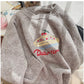Sweet embroidered round neck sweater for women round neck sweater    S4829