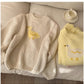 Pink jacquard round neck sweater for women long-sleeved sweater     S4845