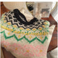 jacquard round neck sweater for women fashionable long-sleeved sweater     S4801