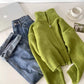 Stylish double-zip knitted cardigan long-sleeved jacket     S4698
