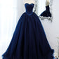 Black Sweetheart Neck Tulle Long Prom Dress, Black Formal Evening Dress       S5193