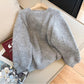 Purple Sweater Women's New Soft Round Neck Sweater       S4798