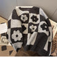 Retro flower embroidered round neck sweater for women long-sleeved sweater     S4904