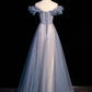 High Quality Tulle Long Prom Dress with Beaded, A-Line Evening Party Dress     S4958