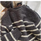 Striped sweater for women long-sleeved shirt       S4908