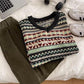 V-neck sweater pleated skirt suit    S4694
