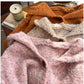 Mixed color dot hooded sweater jacket for women knitted cardigan   S4867