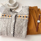 Fashionable long-sleeved knitted cardigan     S4729