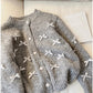 Design bow sweater coat women's long-sleeved knitted cardigan trendy    S4857