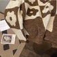 Retro flower embroidered round neck sweater for women long-sleeved sweater     S4904