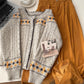 Fashionable long-sleeved knitted cardigan     S4729