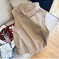 Sleeveless hooded sweatshirt for women new pullover vest trend    S5017