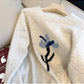 Jacquard round neck sweater for women soft sweater    S4804