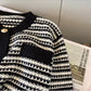 Striped long-sleeved knitted cardigan for women tops and jackets     S4903