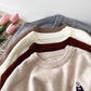 soft embroidery design casual round neck knitted sweater     S4691