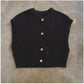 round neck knitted vest for women new retro sleeveless off-shoulder vest jacket    S5035