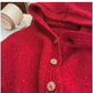 Knitted Sweater Women's 2024 Spring New Long-Sleeved Sweater Jacket       S4911