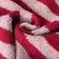 Sweet V-neck striped sweater coat long-sleeved knitted cardigan   S4769