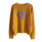 soft round neck chic long-sleeved sweater   S4736