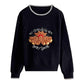 cartoon embroidered jacquard sweater fashion casual knitted top     S4756