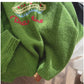 Sweet embroidered round neck sweater for women round neck sweater    S4829