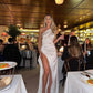 Elegant One Shoulder Side Slit Sheath Long Floor Length Prom Dress       S5316