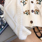 embroidered sweater jacket for women knitted cardigan    S4837