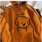 cartoon embroidered round neck sweater for women sweet design sweater      S4820