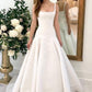 Sexy Backless Square Neck Wedding Dress Simple Wedding Dress     S5104