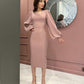 Women Prom Dresses Square Neck Tea Length Formal Evening Dress       S5379
