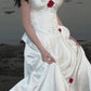 ROSE FLOWER SUSPENDER PLEATED MAXI DRESS         S5280
