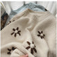 embroidered round neck sweater for women        S4825