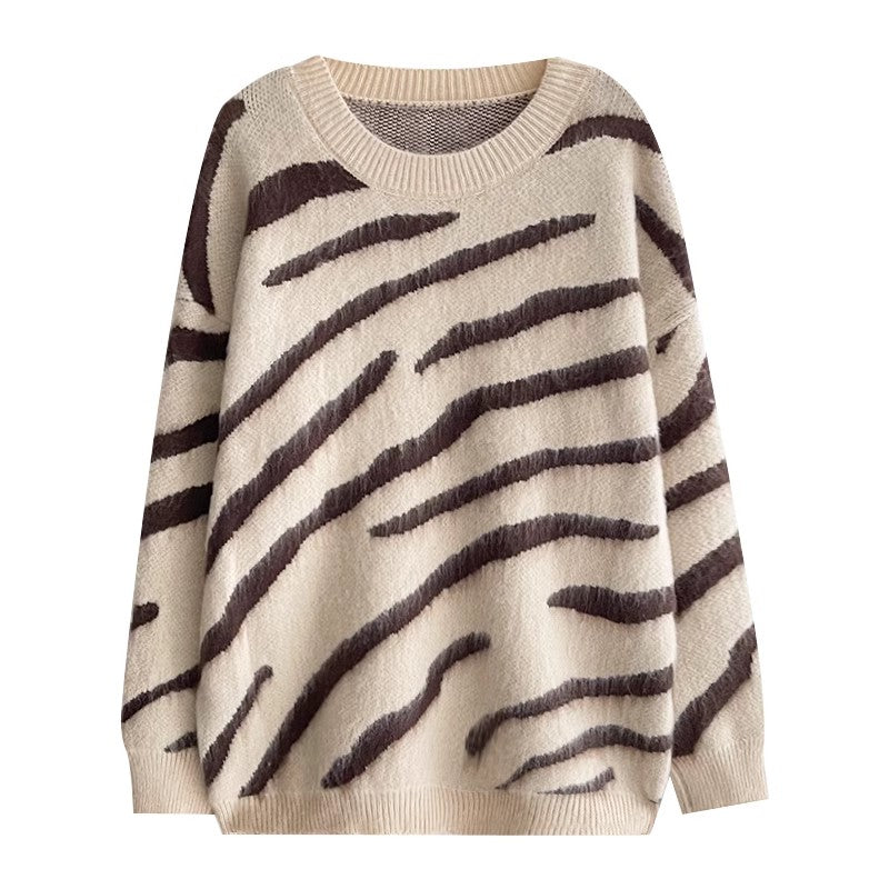 Fashionable sweater soft round neck sweater top   S4740