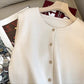 Solid color soft knitted vest for women fashion top      S5005