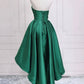 Satin High Low Prom Dress, Cute Sweetheart Neck Evening Party Dress       S5164