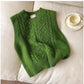 Retro knitted vest for women new round neck sleeveless sweater vest    S5012